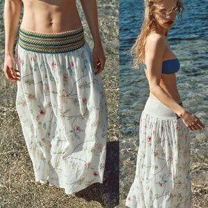 NEW ZARA floral embroidered midi 5770/038 skirt